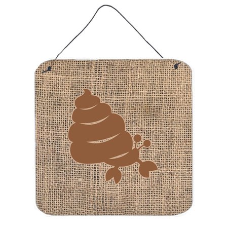 MICASA Hermit Crab Burlap And Brown Aluminium Metal Wall Or Door Hanging Prints MI237994